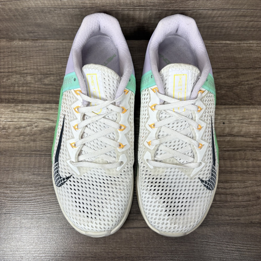 Nike Metcon 6 White Green Purple Womens US Size 8 EUR 39 AT3160-135 Sneakers - Picture 7 of 9